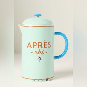 Anthropologie Après Ski Blue French Coffee Press